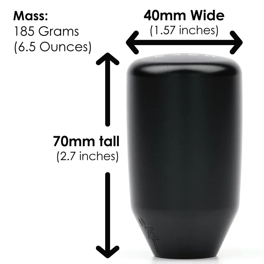 ESCO-T6 dimensions: 70 mm tall, 40 mm wide, 185 grams