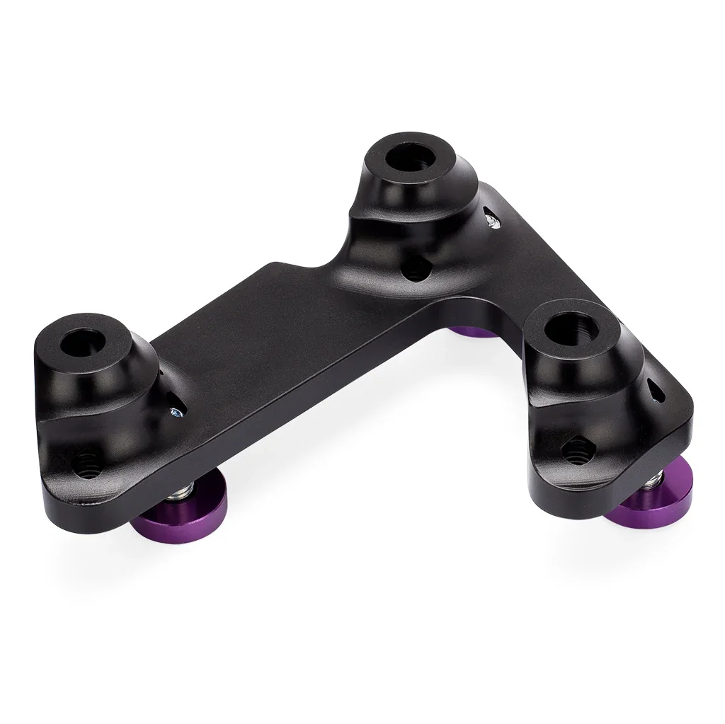 Underside of the machined aluminum pedal spacer
